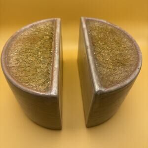 Lee Rosen Design Technics Book Ends White Base Unique Lampshade Mid Century